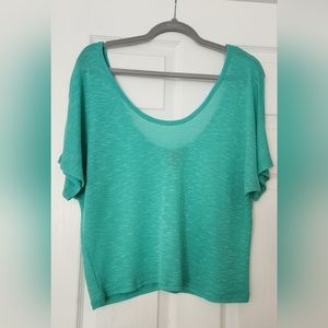 Green crop top